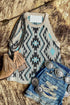 Aztec Geometric Print Knitted Tank Top